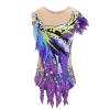 LIUHUO Rhythmic Gymnastics Leotards Girls Purple Artistic Belly Unitards Women view 1