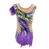 LIUHUO Rhythmic Gymnastics Leotards Girls Purple Artistic Belly Unitards Women view 2