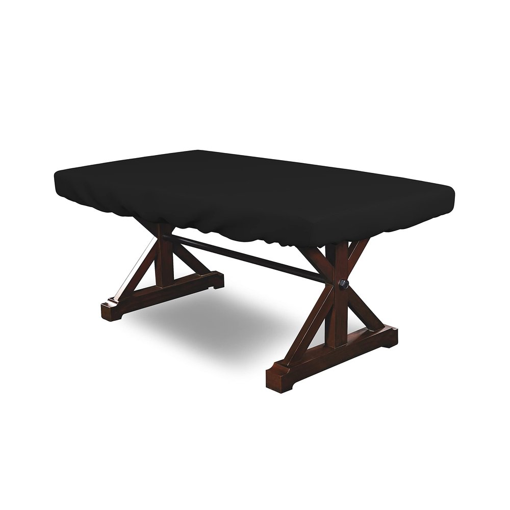 Covers & all Poker Table Cover 12 Oz Waterproof - 100% Weather Resistant Outdoor Game Table Cover with Elastic at 4 Sides (84" W x 42" D x 8" H Inches, Black)