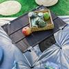 Camping Table Chairs Folding Table with 2 Chairs, Outdoor Ultra-Light Oxford Cloth Picnic Table, Suitable for Courtyard Fishing Trekking (Size : 75x55x52cm) view 3
