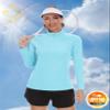 TACVASEN Women's 1/4 Zip Pullover SPF Shirts Long Sleeve Sun Shirt UV Protection Golf Tops Light Blue, XL view 3