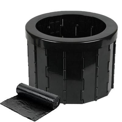 Portable Toilet Seat Compact Lightweight Indoor & Outdoor Commode w/Built-In Bag Hooks & Travel Bag Heavy-Duty Stainless-Steel Chair is Durable & Convenient For Camping, Travel & Emergency