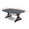 Covers & all Poker Table Cover 12 Oz Waterproof - 100% Weather Resistant Outdoor Game Table Cover with Elastic at 4 Sides (84" W x 42" D x 8" H Inches, Grey) view 2