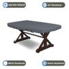 Covers & all Poker Table Cover 12 Oz Waterproof - 100% Weather Resistant Outdoor Game Table Cover with Elastic at 4 Sides (84" W x 42" D x 8" H Inches, Grey) view 3