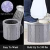 WZFANJIJ Commode Camp Folding Toilet Seat, Portable Camping Toilet, Stainless Porta Potty, Travel Potty Perfect for Camping,Fishing, Hiking, Outdoor Living,Blue view 3