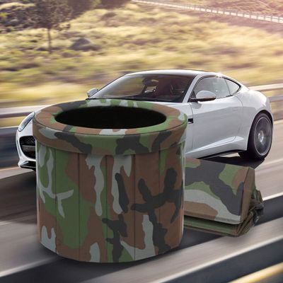 WZFANJIJ Folding Portable Toilet for Car,Travel Toilet for Camp,Hiking,Long Trips,Traffic Jam, Elderly,ABS Plastic,Washable,Sturdy