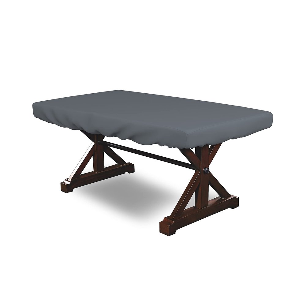 Covers & all Poker Table Cover 12 Oz Waterproof - 100% Weather Resistant Outdoor Game Table Cover with Elastic at 4 Sides (100" W x 48" D x 8" H Inches, Grey)