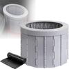 WZFANJIJ Multi-Purpose Portable Folding Stool Seat Rubbish Bin and Toilet with 12 Waste Bag Lightweight Stainless Steel Frame Plastic Seat for Camping Fishing Hiking Off-Road,Grey view 1