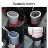 WZFANJIJ Multi-Purpose Portable Folding Stool Seat Rubbish Bin and Toilet with 12 Waste Bag Lightweight Stainless Steel Frame Plastic Seat for Camping Fishing Hiking Off-Road,Grey view 2