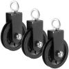 3 Pack 3.54 in/90 mm Pulley System Cable Pulley Silent Bearing Traction Wheel, Heavy Duty Nylon Gym Cable Pulley with U-Shaped Fixed Bracket, 360 Degree Rotation Traction Wheel
