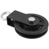 3 Pack 3.54 in/90 mm Pulley System Cable Pulley Silent Bearing Traction Wheel, Heavy Duty Nylon Gym Cable Pulley with U-Shaped Fixed Bracket, 360 Degree Rotation Traction Wheel view 3