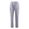 Maryia Linen Pants Women Summer Elastic Waist Capris Comfy Soft Drawstring Cropped Loose Fit Lounge Trousers Gray view 2