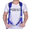 Keenso Fishing Vest with Adjustable Shoulder Harness, Padded Back, Mesh Ventilation, Blue/White, 17x17 inches view 3