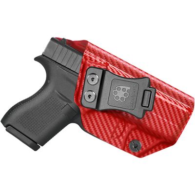 Amberide Glock 42 IWB Holster,Kydex-Boltaron Inside Waistband Fit Glock 42 .380,Secure Retention,Quick Draw,030 Cant
