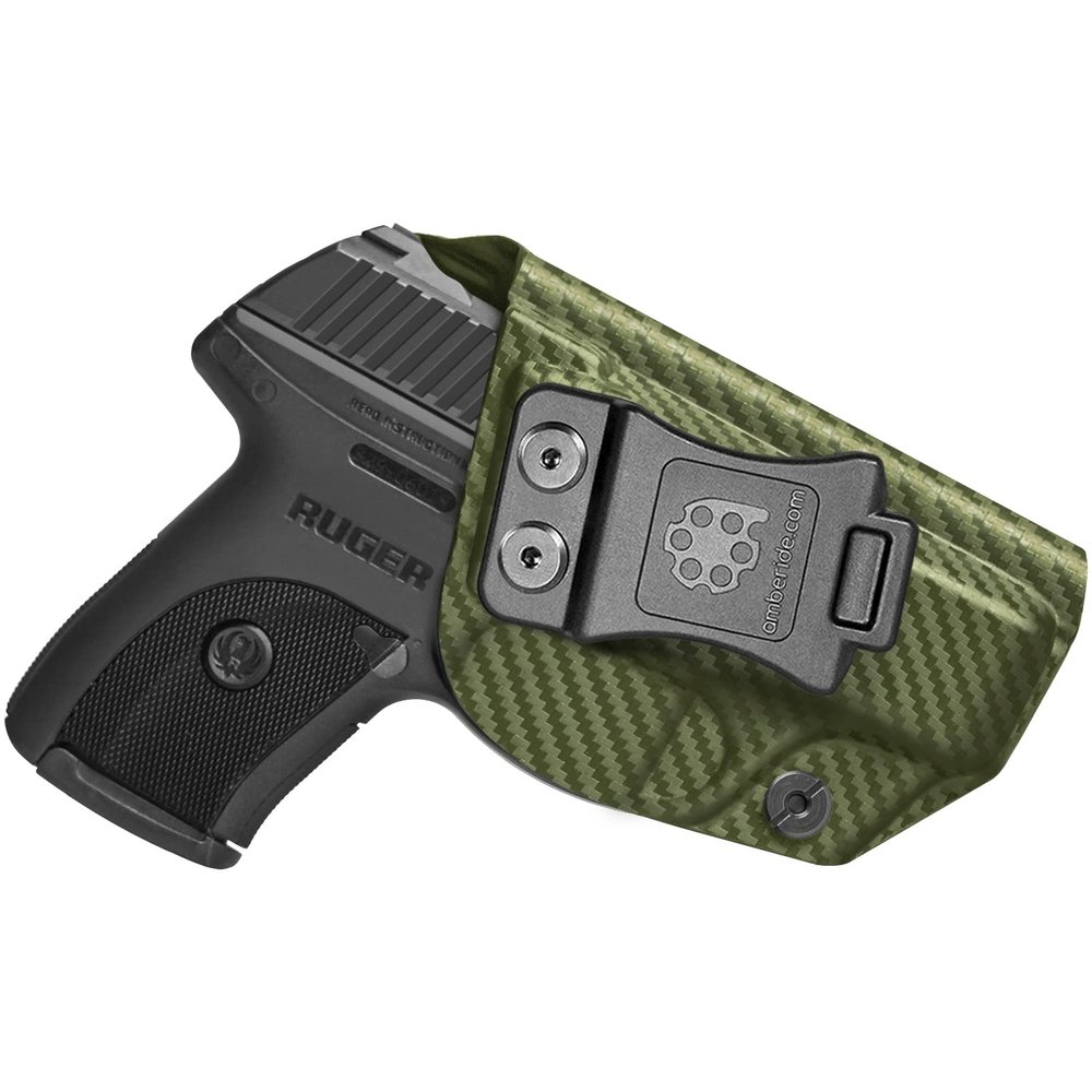 Amberide Ruger LC9/LC9s/LC380/EC9s IWB Holster,Kydex-Boltaron Inside Waistband Fit Ruger LC9 Series 9mm/.380,Secure Retention,Quick Draw,030 Cant