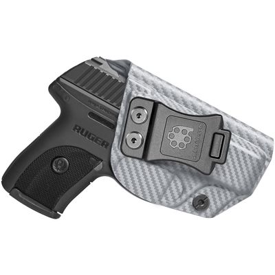 Amberide Ruger LC9/LC9s/LC380/EC9s IWB Holster,Kydex-Boltaron Inside Waistband Fit Ruger LC9 Series 9mm/.380,Secure Retention,Quick Draw,030 Cant