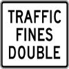 The Sign Studio - 18 x 24  MUTCD- Traffic Fines Double Sign - .040 Aluminum view 1
