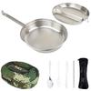 MASTIFF GEARS USGI Military-Grade Mess Kit - 20% Larger 304 Stainless Steel | FDA Compliant w/Utensils & Pouch for Camping, Backpacking, Emergency Prep view 1