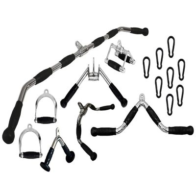 Ader Home Gym Machine Attachments- Set of 8, w/ 8 Free Snap Links