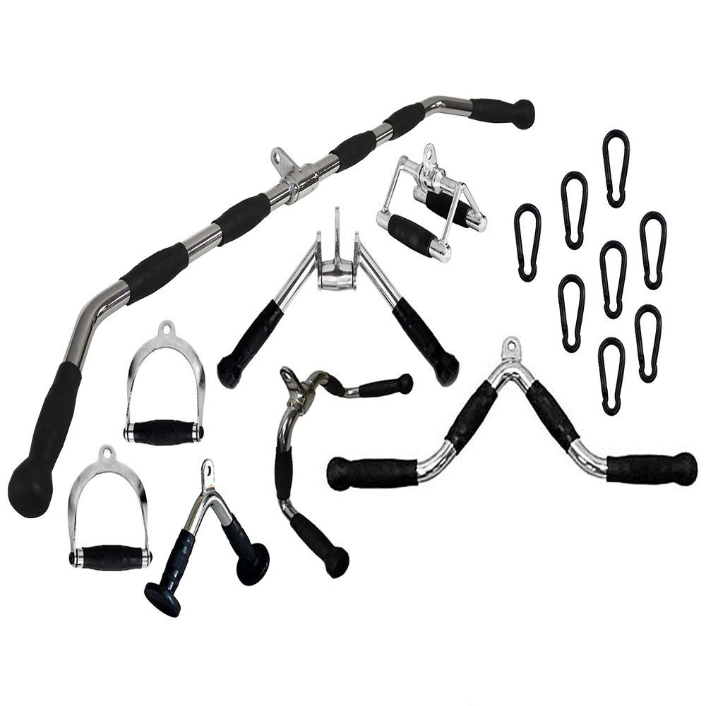 Ader Home Gym Machine Attachments- Set of 8, w/ 8 Free Snap Links