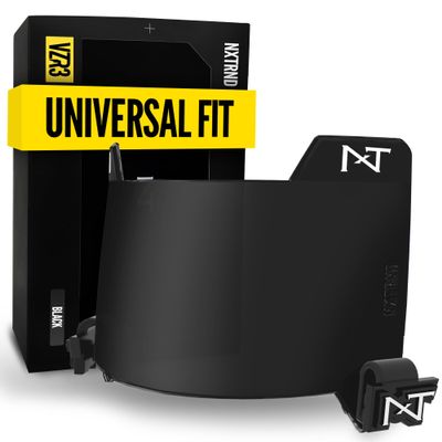 Nxtrnd VZR3 Football Visor, Curved Lens Technology, Fits Adult & Youth Football Helmets (Black)