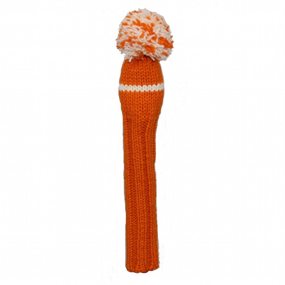Sunfish Knit Wool Hybrid Golf Headcover Orange and White