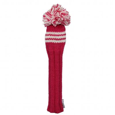 Sunfish Knit Wool Fairway Golf Headcover Pink and White