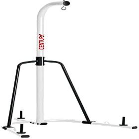 Century Heavy Bag Stand | One Size | White & Black | 3" Tubular Steel | Durable | Includes Weight Pegs for Stability | Holds up to 100lbs | 84.25 x 48W