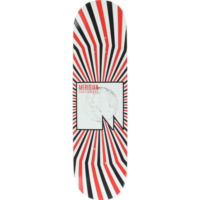 Meridian World Broadcast Skateboard Deck -8.0 - (Bundled with Free 1" Hardware Set) Skateboard