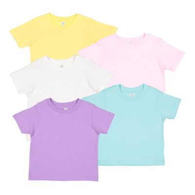 RABBIT SKINS Fine Jersey Toddler T-Shirt Boy & Girl| Kids Tee| Blank Child Tshirt, Spring, 5