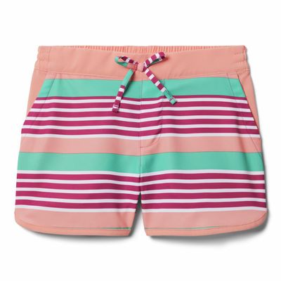 Columbia Youth Girls Sandy Shores Boardshort, Wild Fuchsia Milo Stripe, X-Large