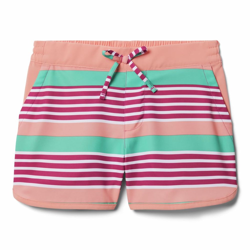 Columbia Youth Girls Sandy Shores Boardshort, Wild Fuchsia Milo Stripe, X-Large