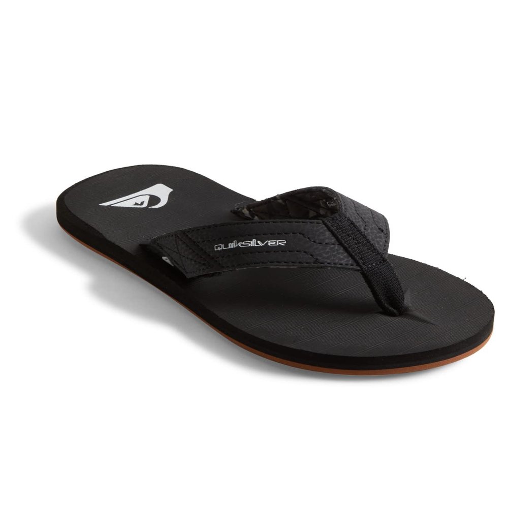 Quiksilver Boys' Carver Switch Youth 3 Point Sandal, Black/Black/Brown, 12(29)