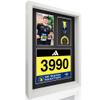 3-in-1 Shadow Box Display with Real Glass (Medal, Race Bibs, and Photo Display)  Marathon Medal Display and Frame, Triathlon & Running Bib Holder, Wall-Mounted, Real Tempered Glass- White view 1