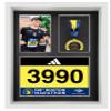 3-in-1 Shadow Box Display with Real Glass (Medal, Race Bibs, and Photo Display)  Marathon Medal Display and Frame, Triathlon & Running Bib Holder, Wall-Mounted, Real Tempered Glass- White view 2