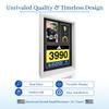 3-in-1 Shadow Box Display with Real Glass (Medal, Race Bibs, and Photo Display)  Marathon Medal Display and Frame, Triathlon & Running Bib Holder, Wall-Mounted, Real Tempered Glass- White view 3