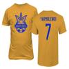 Flaura European Soccer 2020 Ukraine #7 Andriy YARMOLENKO Jersey Style Unisex T-Shirt (Gold, 4X-Large) view 1