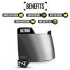 Nxtrnd VZR3 Football Visor, Curved Lens Technology, Fits Adult & Youth Football Helmets (Mirror) view 3
