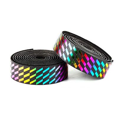 1 Pair Road Bike Handlebars Tape, Sweatproof Antiskid PU EVA Bicycle Handle Bar Tapes gradual colors Cycling Parts (White)