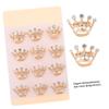 12pcs Elegant Crown Brooch Pin Rhinestone Crystal Corsage Brooch Pin Crown for Women Wedding Supplies view 3
