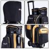 ACXZ Golf Cart Transport Bag for Men Women, Golf Trolley Bag with Wheels, Golf Travel Bag with 5 Way Dividers, Black view 4