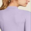 TSLA Women's Thermal Long Sleeve Tops, Mock Turtle & Crew Neck Shirts, Fleece Lined Compression Base Layer, Heat Core Mock Neck 2pack Lavender/White, X-Small view 4
