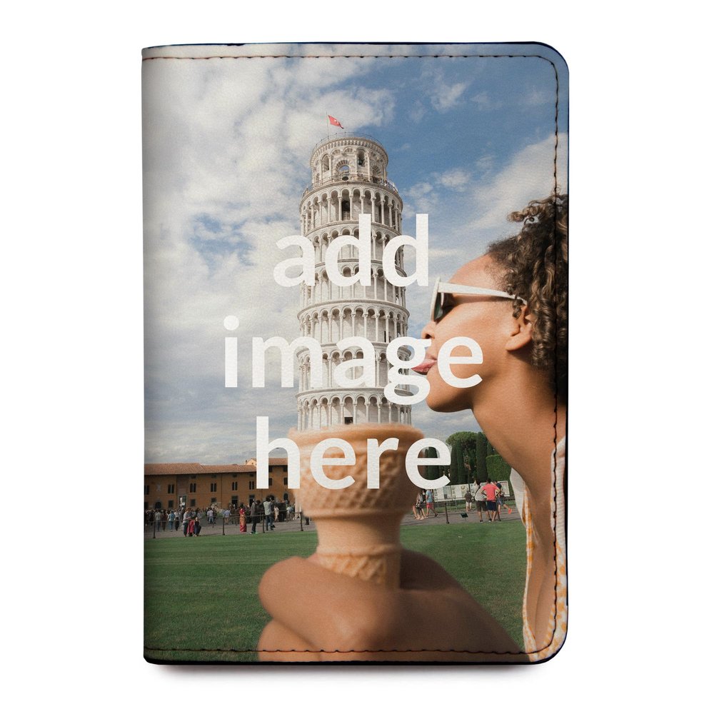 Personalized Passport Holder Travel Wallet PU Leather RFID Blocking Vaccine Card Protector Credit Card Slots Custom for Women and Men