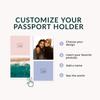 Personalized Passport Holder Travel Wallet PU Leather RFID Blocking Vaccine Card Protector Credit Card Slots Custom for Women and Men view 4