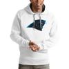 Antigua Men's White Carolina Panthers Logo Victory Pullover Hoodie view 1