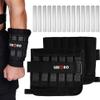 Adjustable Wrist Ankle Weights with Removable Steel Bars, 1 Pair Arm Leg Weights for Men Women, No Sand Leakage, for Walking Jogging Yoga Fitness view 1