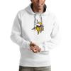 Antigua Men's White Minnesota Vikings Logo Victory Pullover Hoodie view 1