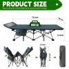 NAIZEA Folding Camping Cots for Adults, Portable Cot with Mattress Heavy Duty Outdoor Bed with Carry Bag 1200d Oxford Cloth Sleeping Cots for Camping Office Nap Home Guest Beach Travel view 4