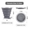 ME.FAN Silicone Collapsible Travel Cup - Silicone Folding Camping Cup with Lids - Expandable Drinking Cup Set - Portable, Graduated [9.22oz] view 2