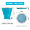 ME.FAN Silicone Collapsible Travel Cup - Silicone Folding Camping Cup with Lids - Expandable Drinking Cup Set - Portable, Graduated [9.22oz] view 2